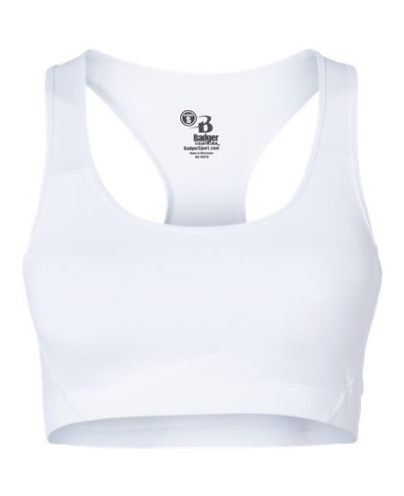 Badger 4636 Women's B-Sport Bra Top – 90/10 Poly/Spandex No-Padding Athletic Bra Top | XS–2XL