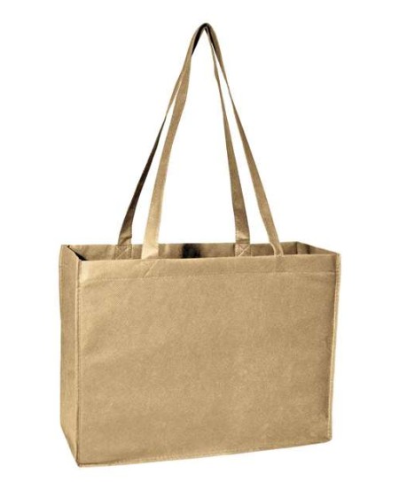Liberty Bags A134 Non-Woven Deluxe Junior Tote – Heavyweight 90-gram polypropylene (non-woven) | Extra large / 28