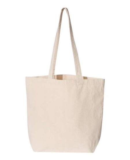 Liberty Bags 8866 Star of India Cotton Canvas Tote – 10 oz. 100% Cotton Canvas Gusseted Open-Top Tote with 32