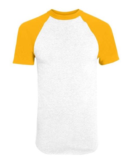Augusta Sportswear 424 Youth Raglan Baseball Jersey – 50/50 Cotton/Poly Knit, Contrast Raglan | S–L
