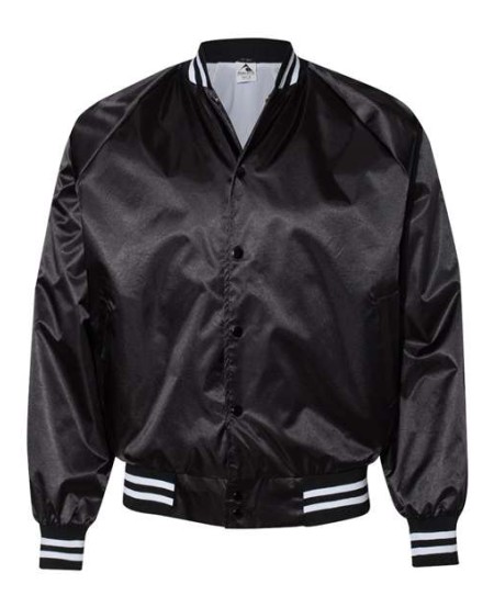 Augusta Sportswear 3610 Unisex Satin Baseball Jacket – 100% Nylon Satin Shell, Water-Resistant | XS–3XL