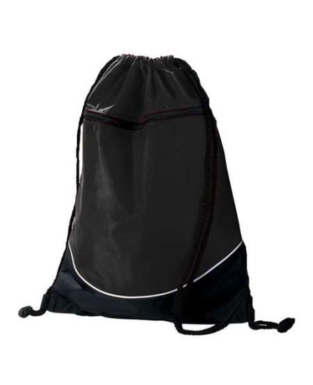 Augusta Sportswear 1920 Tri-Color Drawstring Backpack – 210D Nylon PU-Coated Drawstring Bag | 14