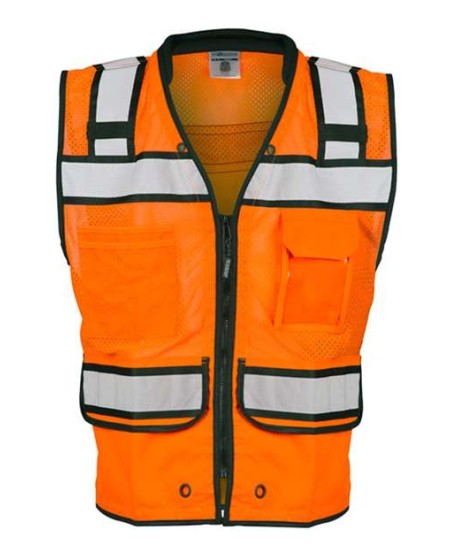 Kishigo S5004-5005 Unisex High-Performance Surveyors Vest – Unisex Surveyors Vest | S–5XL | ANSI/ISEA 107-2015/2020 Type R Class 2