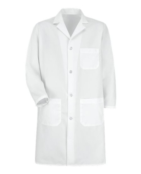 Red Kap 5700 Unisex Lab Coat – 5 oz. 80/20 Poly/Cotton Poplin, 4-Button, Exterior Chest Pocket | S–3XL