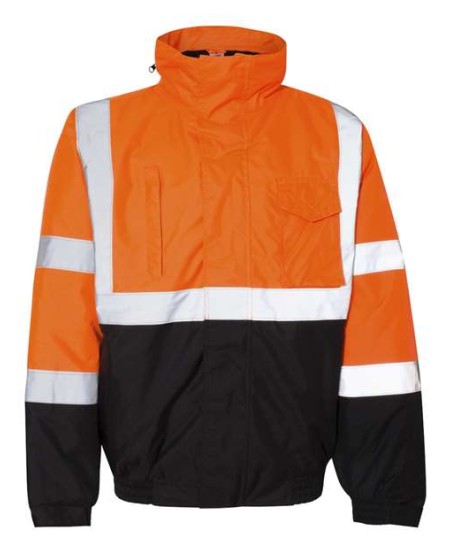 Kishigo JS121-122 Unisex Economy Bomber Jacket| M–5XL | ANSI/ISEA 107-2015/2020 Class 3