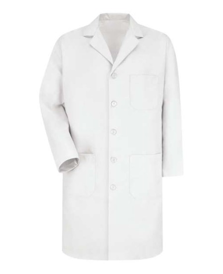 Red Kap KP14T Unisex Tall Button Front Lab Coat – 5 oz. 80/20 Poly/Cotton Poplin | Tall 40–54