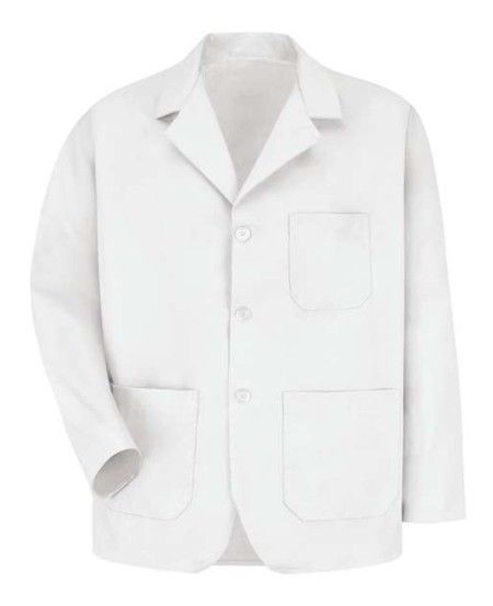 Red Kap KP10 Unisex Lapel Counter Coat – 5 oz. 80/20 Poly/Cotton Poplin, 3-Button, Pencil Stall | XS–4XL