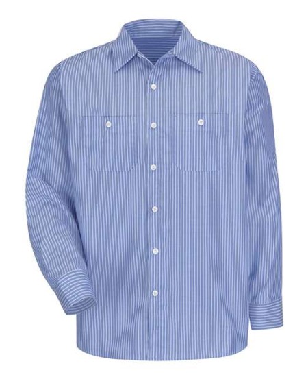 Red Kap SP10T Men's Tall Premium Long Sleeve Work Shirt – 4.25 oz. 65/35 Poly/Cotton Poplin, Touchtex | Tall Sizes