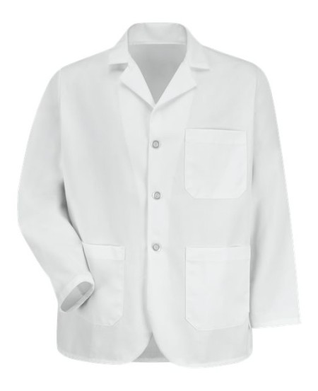 Red Kap 4010 Unisex North Collar Lapel Counter Coat – 7.5 oz. 65/35 Poly/Cotton Twill, Non-Yellowing Buttons