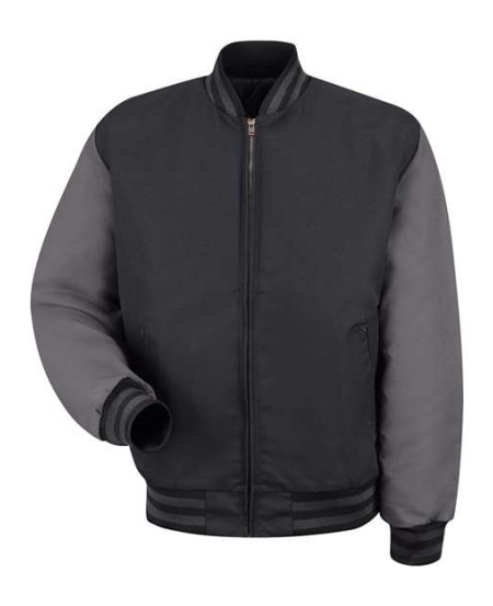 Red Kap JT40T Men's Tall Duo-Tone Team Jacket – 7.25 oz. 65/35 Twill, Insulated | Tall Sizes