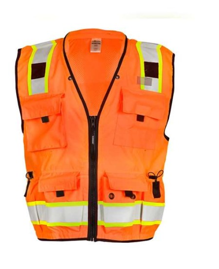 Kishigo S5000-5001 Unisex Professional Surveyors Vest – Unisex Surveyors Vest | S–5XL | ANSI/ISEA 107-2015/2020 Type R Class 2