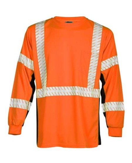 Kishigo 9134-9135 Unisex Premium Black Series Long Sleeve T-Shirt – Unisex Long-Sleeve Hi-Vis T-Shirt | M–5XL | ANSI/ISEA 107-2015/2020 Type R Class 3