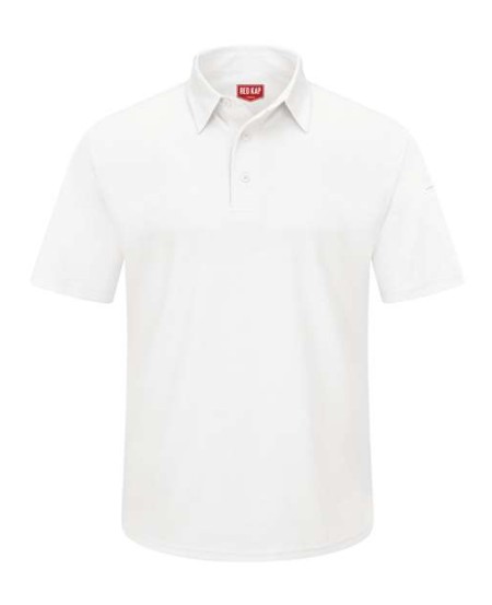 Red Kap SK90 Men's Performance Knit Flex Series Pro Polo – 5.3 oz. 100% Polyester, Self-Fabric Collar, Sleeve Pencil Stall