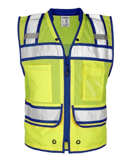 Kishigo S5042-5046 Men's Color Contrast High Performance Surveyors Vest – Men's Surveyors Vest | S–5XL | ANSI/ISEA 107-2015/2020 Type R Class 2