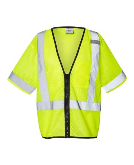Kishigo 1567-1568 Unisex Economy Single Pocket Zipper Vest – Unisex Safety Vest | S/M–4/5XL (dual sizes) | ANSI 107 Type R Class 3