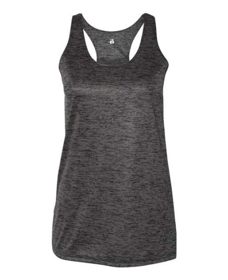 Badger 4161 Women's Tonal Blend Racerback Tank Top – 100% Polyester Tonal Colorway Women's Athletic Tank | XS–2XL