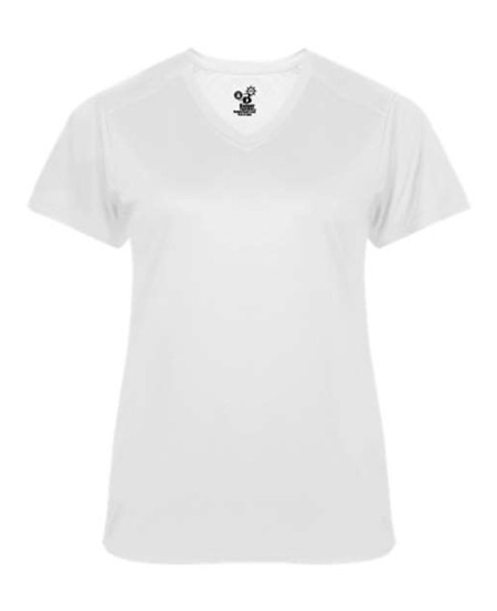 Badger 4062 Women's Ultimate SoftLock V-Neck T-Shirt – 4.13 oz. 100% Polyester UPF 50+ Women's V-Neck | XS–2XL