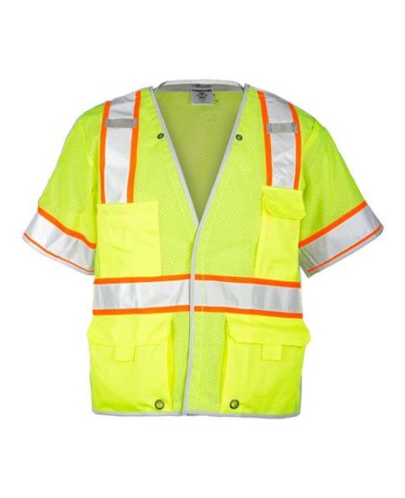 Kishigo 1552B Unisex Premium Brilliant Series Breakaway Class 3 Vest – Unisex Safety Vest (Breakaway) | M–5XL | ANSI/ISEA 107-2015/2020 Type R Class 3