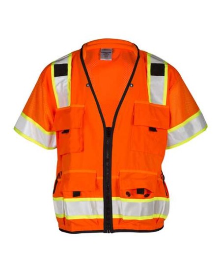 Kishigo S5010-5011 Unisex Professional Surveyors Vest – Unisex Surveyors Vest | S–5XL | ANSI/ISEA 107 Type R Class 3