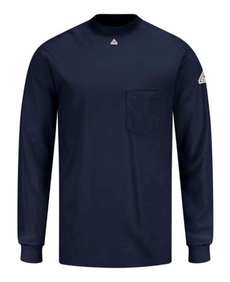 Bulwark SET2 Men's FR Long Sleeve T-Shirt – EXCEL FR 7.25 oz. 100% Cotton Interlock | ATPV 9.6 cal/cm² CAT 2
