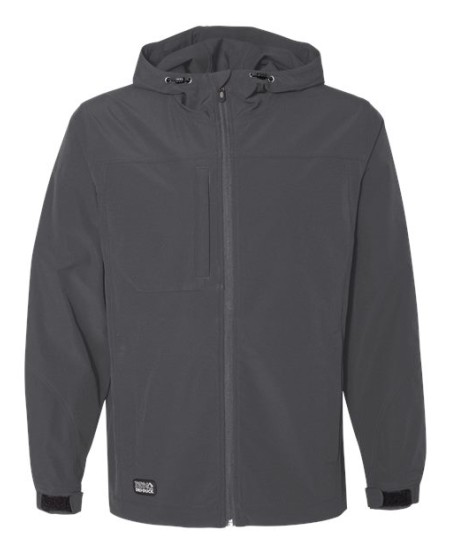 DRI DUCK 5310 Men’s Apex Soft Shell Hooded Jacket – 5.8 oz. 100% Polyester All-Season Soft Shell | DWR | Four-Way Stretch | Media Port
