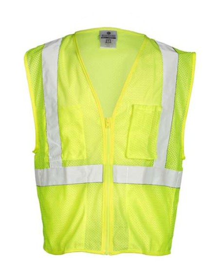 Kishigo FM419-420 Unisex Self-Extinguishing Mesh Work Work Vest – Unisex Chemically Treated Fr Safety Vest | M–5XL