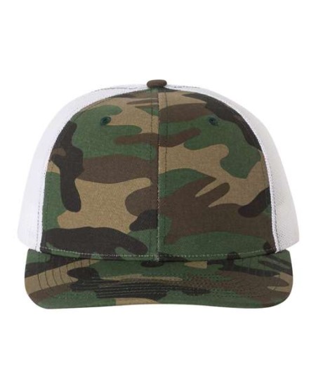 Richardson 112P Printed Trucker Cap - 47/53 Cotton/Polyester Twill, Camo & Print Patterns | OSFM Snapback