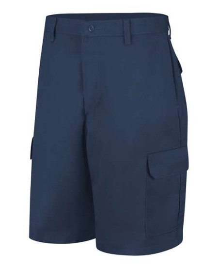 Red Kap PT66 Men's Cargo Shorts – 7.5 oz. 65/35 Poly/Cotton Twill, Snap Cargo Pockets, 12