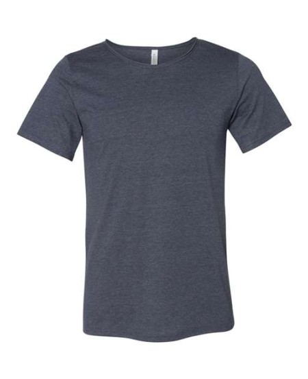 BELLA + CANVAS 3014 Unisex Raw Neck Tee – 4.2 oz. Airlume Cotton Short-Sleeve Tee with Exposed Raw Neckline