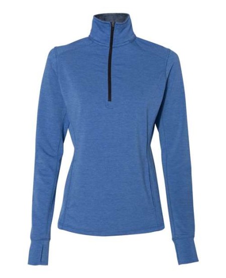 J. America 8433 Women’s Omega Stretch Quarter-Zip Pullover – 8 oz. Women’s Quarter-zip pullover | S–2XL