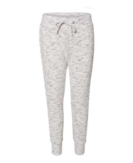J. America 8675 Women's Mélange Fleece Joggers – 7.3 oz. Women's Jogger pants | S–2XL