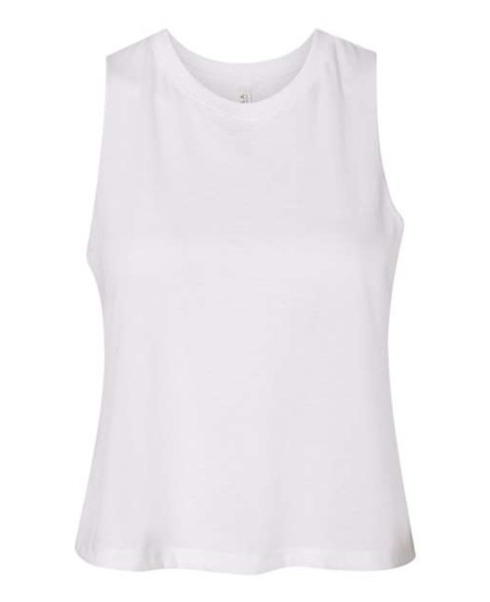 BELLA CANVAS 6682 Women's Racerback Crop Tank – 4.2 oz. 52/48 Airlume Cotton/Poly Jersey Women's Racerback Cropped Tank with Raw Armholes