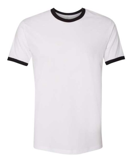 Next Level 3604 Unisex Cotton Ringer T-Shirt – 4.3 oz. Combed Ring-Spun Cotton Tee | XS–3XL