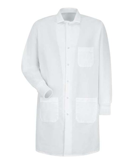 Red Kap KP70 Unisex Specialized Cuffed Lab Coat – 5 oz. 80/20 Poly/Cotton, Exterior Chest Pocket, Knit Cuffs | 41.5
