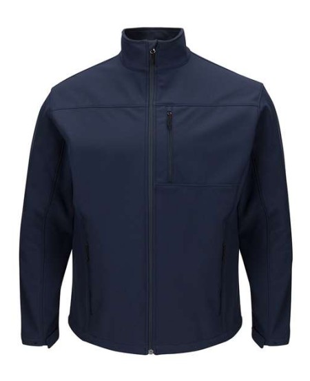 Red Kap JP68 Men's Deluxe Soft Shell Jacket – 10.3 oz. 96/4 Poly/Spandex, Water & Wind Resistant | S–3XL