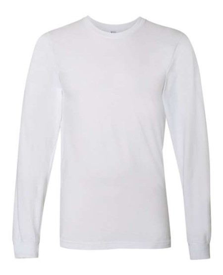 American Apparel 2007 Unisex Fine Jersey Long Sleeve Tee – 4.5 oz. 100% Combed Ring-Spun Cotton with Rib Cuffs | S–3XL