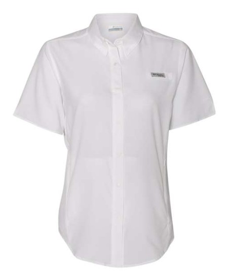 Columbia 127571 Womens PFG Tamiami II Short Sleeve Shirt - 2.4 oz. 100% Polyester Ripstop Omni-Wick Omni-Shade UPF 40 | XS-1X