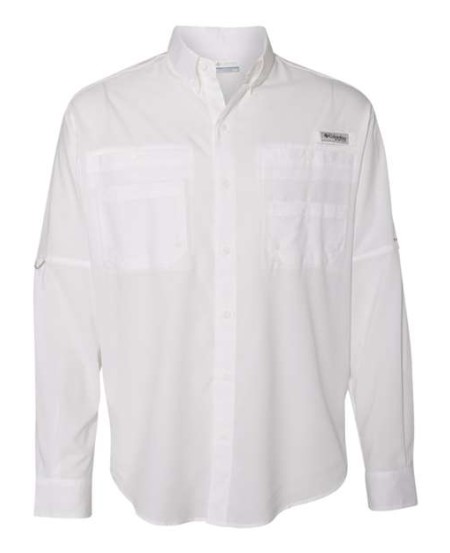Columbia 128606 Mens PFG Tamiami II Long Sleeve Fishing Shirt - 2.4 oz. 100% Polyester Ripstop Omni-Wick UPF 40 Convertible Sleeves | M-3X