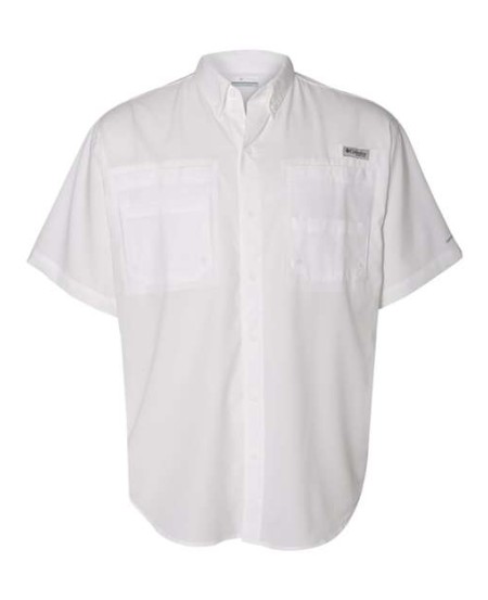 Columbia 128705 Mens PFG Tamiami II Short Sleeve Shirt - 2.4 oz. 100% Polyester Ripstop Omni-Wick Omni-Shade UPF 40 | L-3X