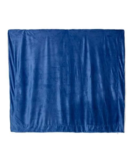 Alpine Fleece 8726 Oversized Mink Sherpa Blanket – 100% Polyester Reversible Fleece/Sherpa with Embroidery Pocket | 60