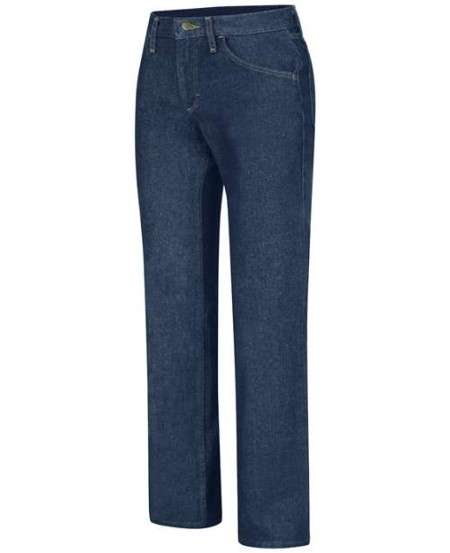 Red Kap PD63 Women's Straight Fit Jeans – 13.75 oz. 100% Cotton Heavyweight Denim, Antique Brass Rivets | Prewashed