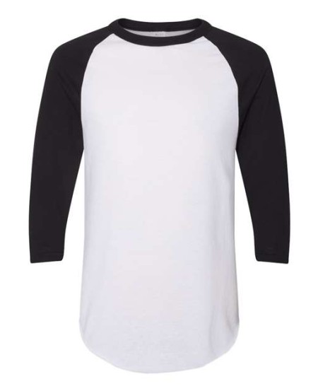 Augusta Sportswear 4420 Unisex 3/4 Raglan Sleeve Baseball Jersey – 4.8 oz. 50/50 Cotton/Poly | S–4XL