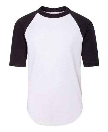 Augusta Sportswear 4421 Youth 3/4 Raglan Sleeve Baseball Jersey – 4.8 oz. 50/50 Cotton/Poly | S–L