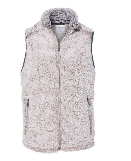 J. America 8456 Women’s Epic Sherpa Full-Zip Vest – 9.5 oz. Women’s Vest | S–XL