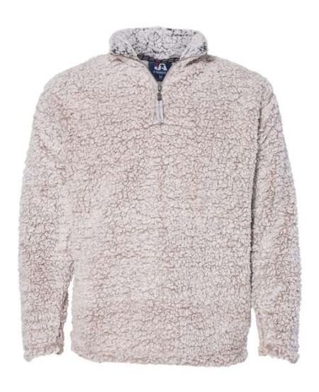 J. America 8454 Men’s Sherpa Quarter-Zip Pullover – 9.5 oz. Men’s Quarter-zip pullover | S–3XL