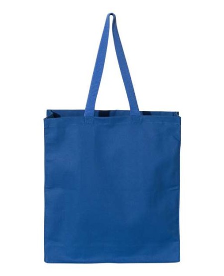 OAD OAD100 Promotional Shopper Tote – 12 oz. 100% Cotton Canvas Gusseted Shopper Tote | 14