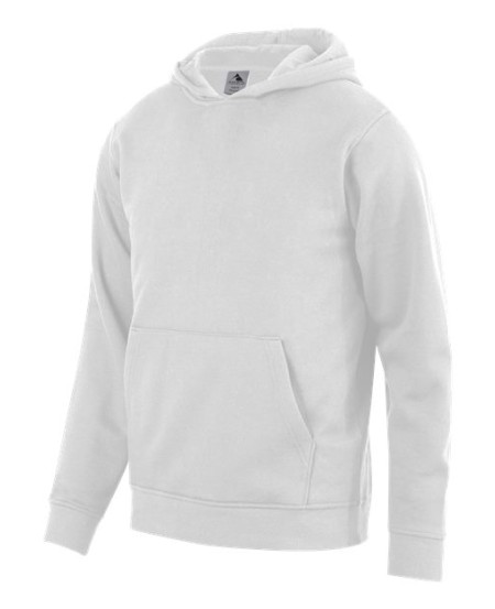 Augusta Sportswear 5415 Youth 60/40 Fleece Hoodie – 9 oz. Cotton/Poly Athletic Fleece, Jersey-Lined Hood | S–L