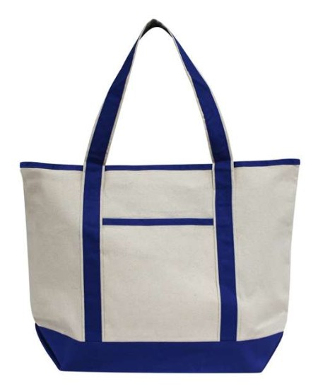 OAD OAD103 Promotional Heavyweight Large Beach Tote – 12 oz. 100% Cotton Canvas Large Beach Tote with Pockets | 22