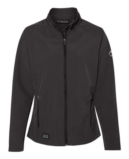 DRI DUCK 9439 Women’s Contour Soft Shell Jacket – 9.75 oz. 90/10 Polyester/Spandex Microfleece Interior | DWR | Wind- and Water-Resistant | Auto-Lock Zipper