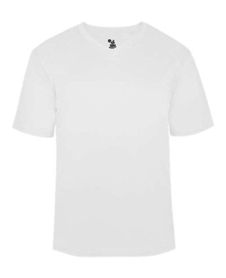 Badger 4124 Men's B-Core V-Neck T-Shirt – 3.5 oz. 100% Polyester V-Neck Performance Tee | XS–4XL